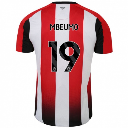 Kandiny Kinder Bryan Mbeumo #19 Rot Weiß Heimtrikot Trikot 2024/25 T-Shirt