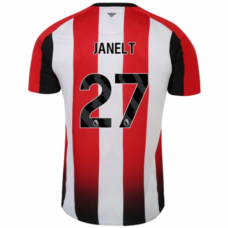 Kandiny Kinder Vitaly Janelt #27 Rot Weiß Heimtrikot Trikot 2024/25 T-Shirt