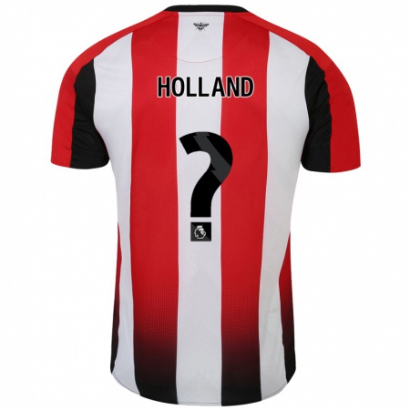 Kandiny Kinder Isaac Holland #0 Rot Weiß Heimtrikot Trikot 2024/25 T-Shirt