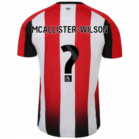 Kandiny Kinder Zack Mcallister-Wilson #0 Rot Weiß Heimtrikot Trikot 2024/25 T-Shirt