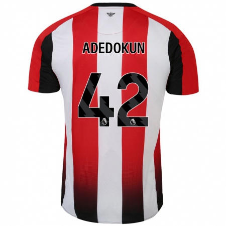 Kandiny Kinder Val Adedokun #42 Rot Weiß Heimtrikot Trikot 2024/25 T-Shirt