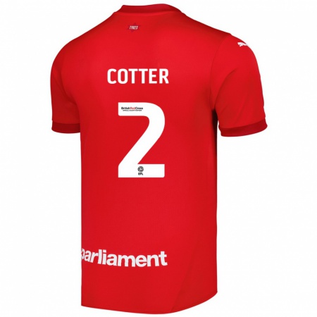 Kandiny Kinder Barry Cotter #2 Rot Heimtrikot Trikot 2024/25 T-Shirt