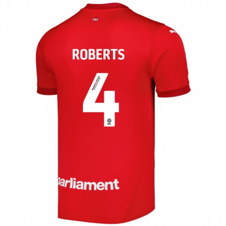 Kandiny Kinder Marc Roberts #4 Rot Heimtrikot Trikot 2024/25 T-Shirt