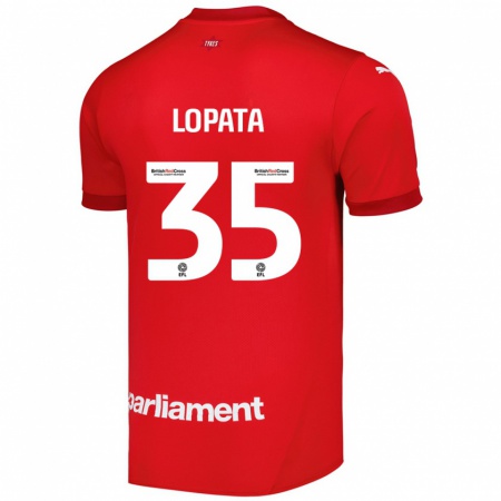 Kandiny Kinder Kacper Lopata #35 Rot Heimtrikot Trikot 2024/25 T-Shirt