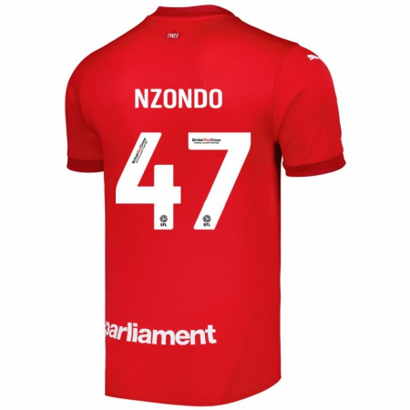 Kandiny Kinder Emmaisa Nzondo #47 Rot Heimtrikot Trikot 2024/25 T-Shirt