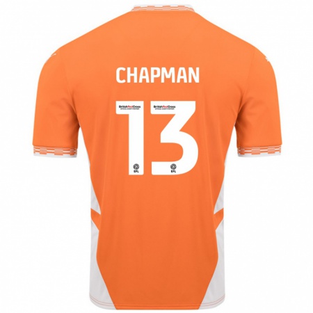 Kandiny Kinder Mackenzie Chapman #13 Orange Weiß Heimtrikot Trikot 2024/25 T-Shirt