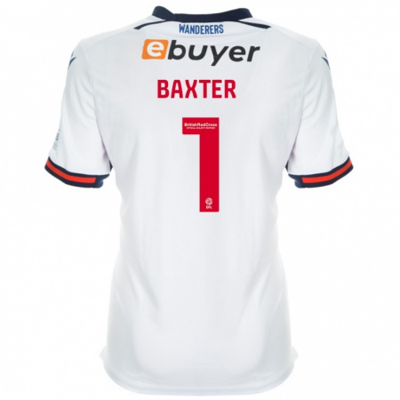 Kandiny Kinder Nathan Baxter #1 Weiß Heimtrikot Trikot 2024/25 T-Shirt