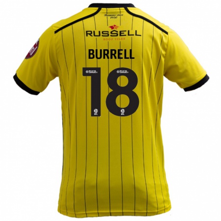 Kandiny Kinder Rumarn Burrell #18 Gelb Heimtrikot Trikot 2024/25 T-Shirt