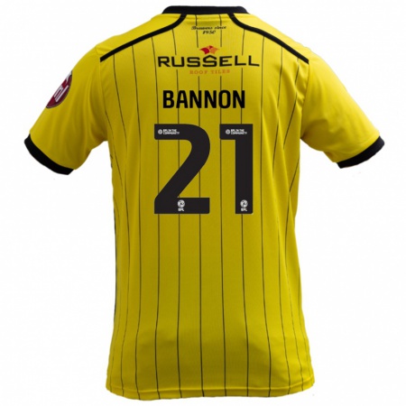 Kandiny Kinder Alex Bannon #21 Gelb Heimtrikot Trikot 2024/25 T-Shirt