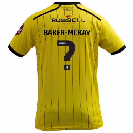 Kandiny Kinder Kiyan Baker-Mckay #0 Gelb Heimtrikot Trikot 2024/25 T-Shirt