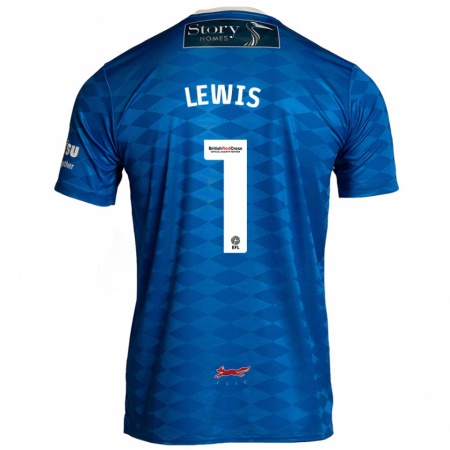 Kandiny Kinder Harry Lewis #1 Blau Heimtrikot Trikot 2024/25 T-Shirt