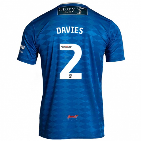 Kandiny Kinder Archie Davies #2 Blau Heimtrikot Trikot 2024/25 T-Shirt