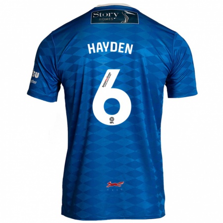 Kandiny Kinder Aaron Hayden #6 Blau Heimtrikot Trikot 2024/25 T-Shirt