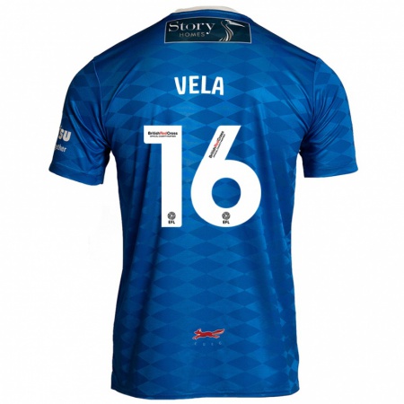 Kandiny Kinder Josh Vela #16 Blau Heimtrikot Trikot 2024/25 T-Shirt