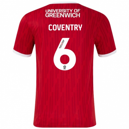 Kandiny Kinder Conor Coventry #6 Rot Weiß Heimtrikot Trikot 2024/25 T-Shirt