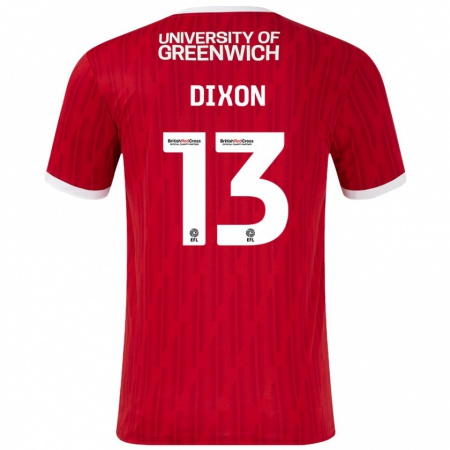 Kandiny Kinder Kaheim Dixon #13 Rot Weiß Heimtrikot Trikot 2024/25 T-Shirt