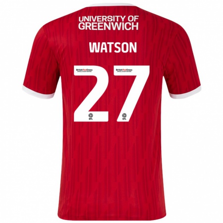 Kandiny Kinder Tennai Watson #27 Rot Weiß Heimtrikot Trikot 2024/25 T-Shirt