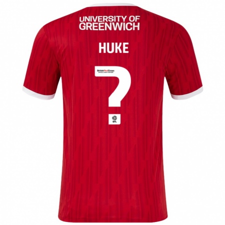 Kandiny Kinder Ryan Huke #0 Rot Weiß Heimtrikot Trikot 2024/25 T-Shirt