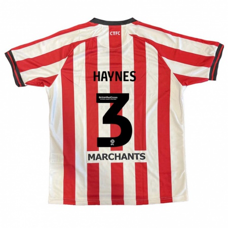 Kandiny Kinder Ryan Haynes #3 Rot Weiß Heimtrikot Trikot 2024/25 T-Shirt