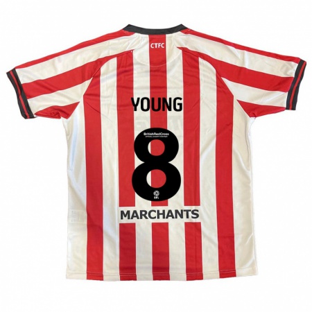 Kandiny Kinder Luke Young #8 Rot Weiß Heimtrikot Trikot 2024/25 T-Shirt