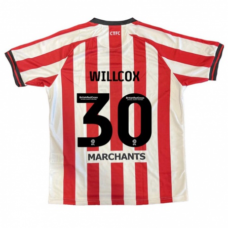 Kandiny Kinder Freddy Willcox #30 Rot Weiß Heimtrikot Trikot 2024/25 T-Shirt