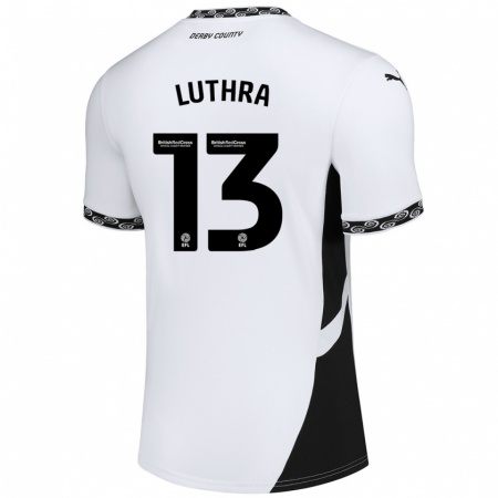 Kandiny Kinder Rohan Luthra #13 Weiß Schwarz Heimtrikot Trikot 2024/25 T-Shirt