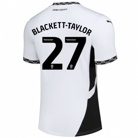 Kandiny Kinder Corey Blackett-Taylor #27 Weiß Schwarz Heimtrikot Trikot 2024/25 T-Shirt