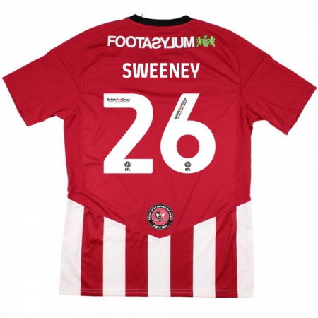 Kandiny Kinder Pierce Sweeney #26 Rot Weiß Heimtrikot Trikot 2024/25 T-Shirt