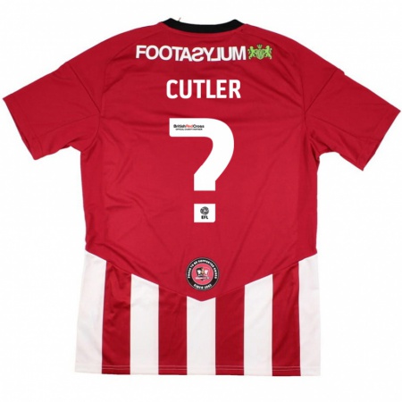 Kandiny Kinder Theo Cutler #0 Rot Weiß Heimtrikot Trikot 2024/25 T-Shirt