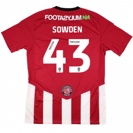 Kandiny Kinder Andrew Sowden #43 Rot Weiß Heimtrikot Trikot 2024/25 T-Shirt