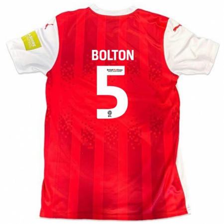 Kandiny Kinder James Bolton #5 Rot Weiß Heimtrikot Trikot 2024/25 T-Shirt