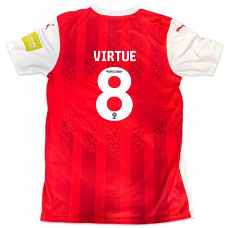 Kandiny Kinder Matty Virtue #8 Rot Weiß Heimtrikot Trikot 2024/25 T-Shirt