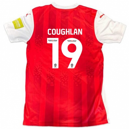 Kandiny Kinder Ronan Coughlan #19 Rot Weiß Heimtrikot Trikot 2024/25 T-Shirt