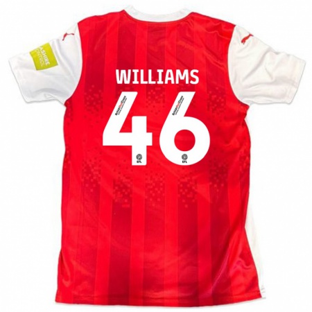 Kandiny Kinder Theo Williams #46 Rot Weiß Heimtrikot Trikot 2024/25 T-Shirt