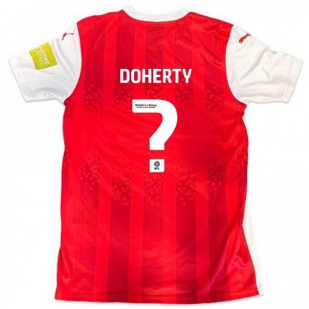 Kandiny Kinder Jack Doherty #0 Rot Weiß Heimtrikot Trikot 2024/25 T-Shirt