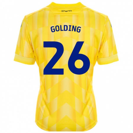 Kandiny Kinder James Golding #26 Gelb Heimtrikot Trikot 2024/25 T-Shirt