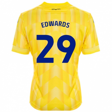 Kandiny Kinder Kyle Edwards #29 Gelb Heimtrikot Trikot 2024/25 T-Shirt