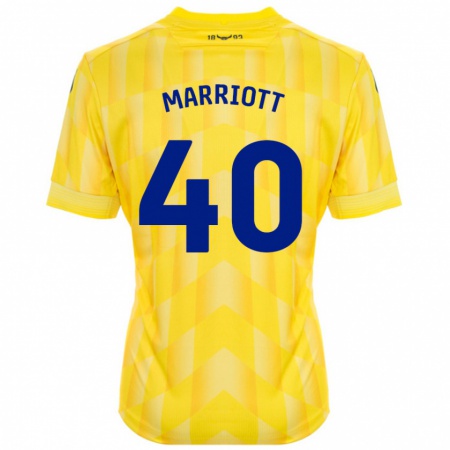 Kandiny Kinder Monty Marriott #40 Gelb Heimtrikot Trikot 2024/25 T-Shirt