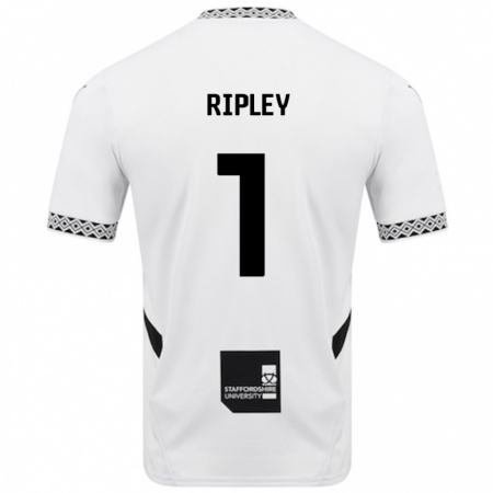 Kandiny Kinder Connor Ripley #1 Weiß Heimtrikot Trikot 2024/25 T-Shirt