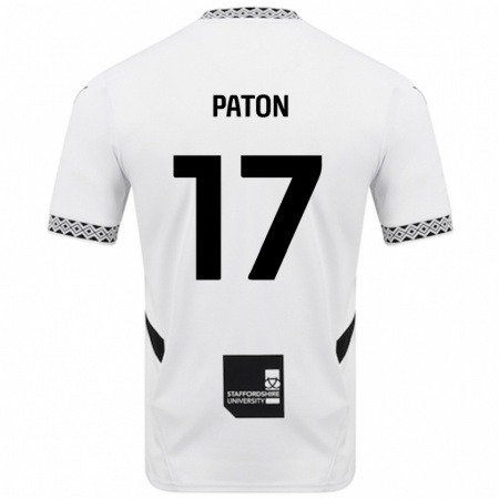 Kandiny Kinder Ruari Paton #17 Weiß Heimtrikot Trikot 2024/25 T-Shirt