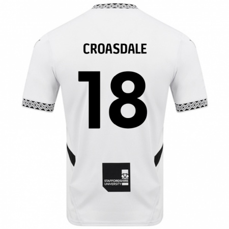 Kandiny Kinder Ryan Croasdale #18 Weiß Heimtrikot Trikot 2024/25 T-Shirt