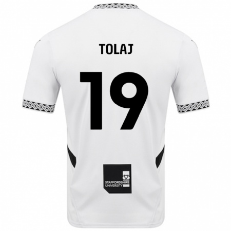 Kandiny Kinder Lorent Tolaj #19 Weiß Heimtrikot Trikot 2024/25 T-Shirt