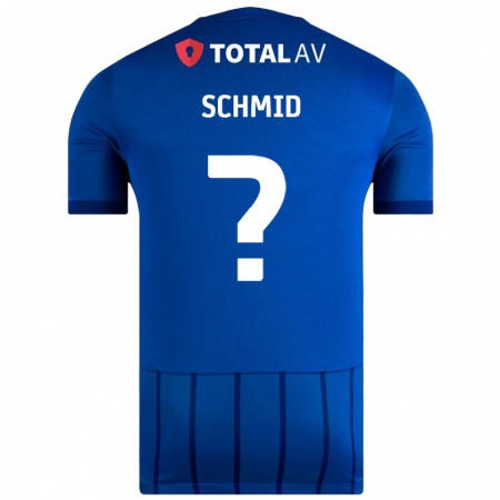 Kandiny Kinder Nicolas Schmid #0 Blau Heimtrikot Trikot 2024/25 T-Shirt