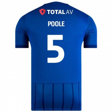 Kandiny Kinder Regan Poole #5 Blau Heimtrikot Trikot 2024/25 T-Shirt