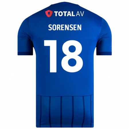 Kandiny Kinder Elias Sørensen #18 Blau Heimtrikot Trikot 2024/25 T-Shirt