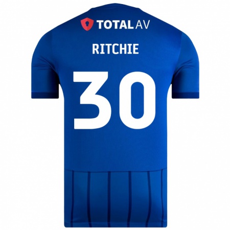 Kandiny Kinder Matt Ritchie #30 Blau Heimtrikot Trikot 2024/25 T-Shirt