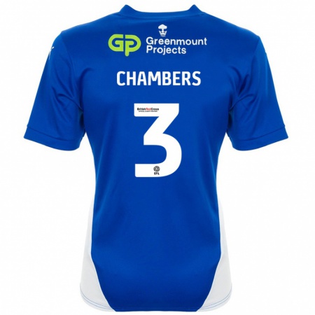 Kandiny Kinder Luke Chambers #3 Blau Weiß Heimtrikot Trikot 2024/25 T-Shirt