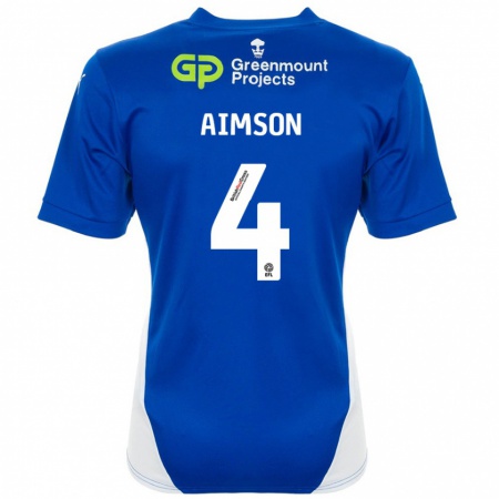 Kandiny Kinder Will Aimson #4 Blau Weiß Heimtrikot Trikot 2024/25 T-Shirt