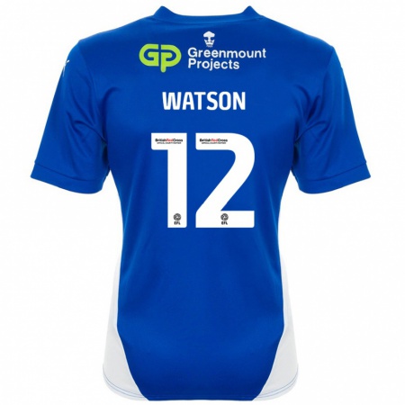 Kandiny Kinder Tom Watson #12 Blau Weiß Heimtrikot Trikot 2024/25 T-Shirt