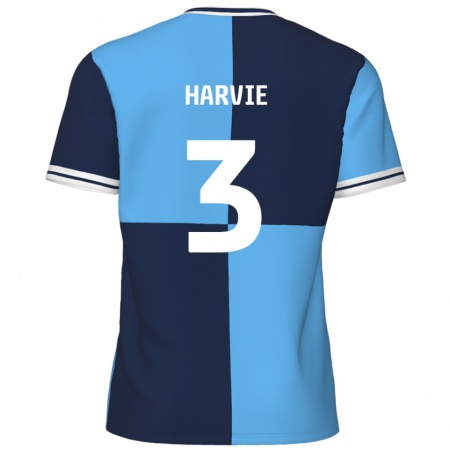 Kandiny Kinder Daniel Harvie #3 Himmelblau Dunkelblau Heimtrikot Trikot 2024/25 T-Shirt